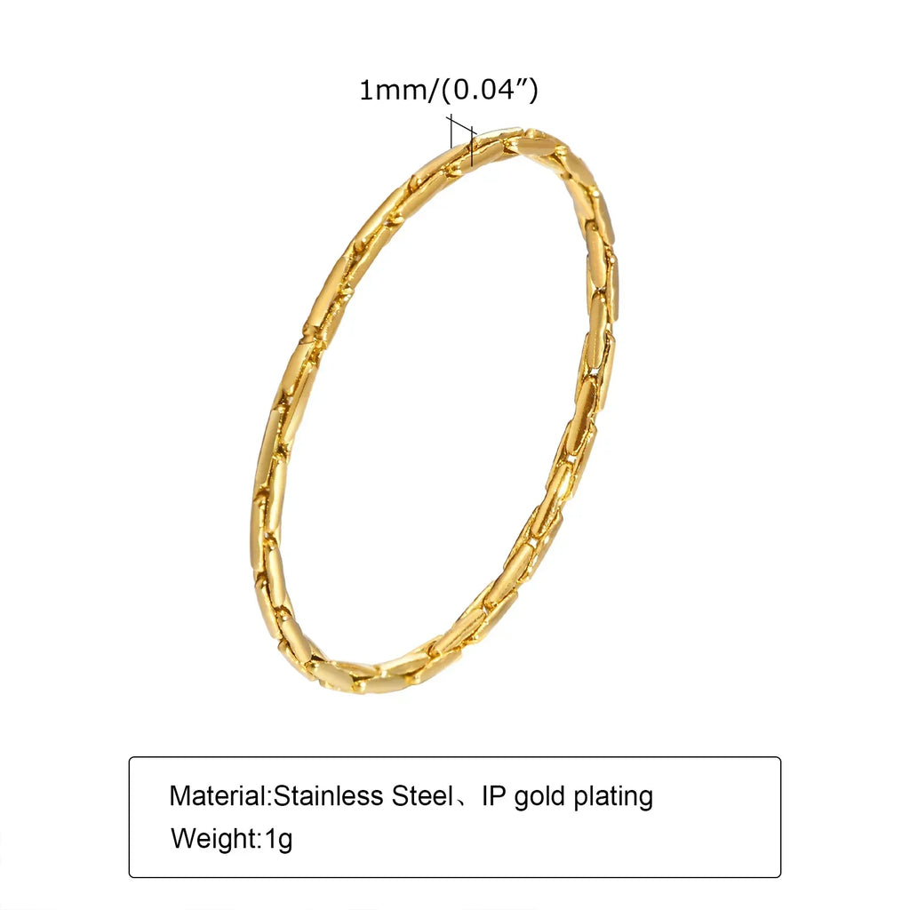 Minimalist Textured Stackable Ring