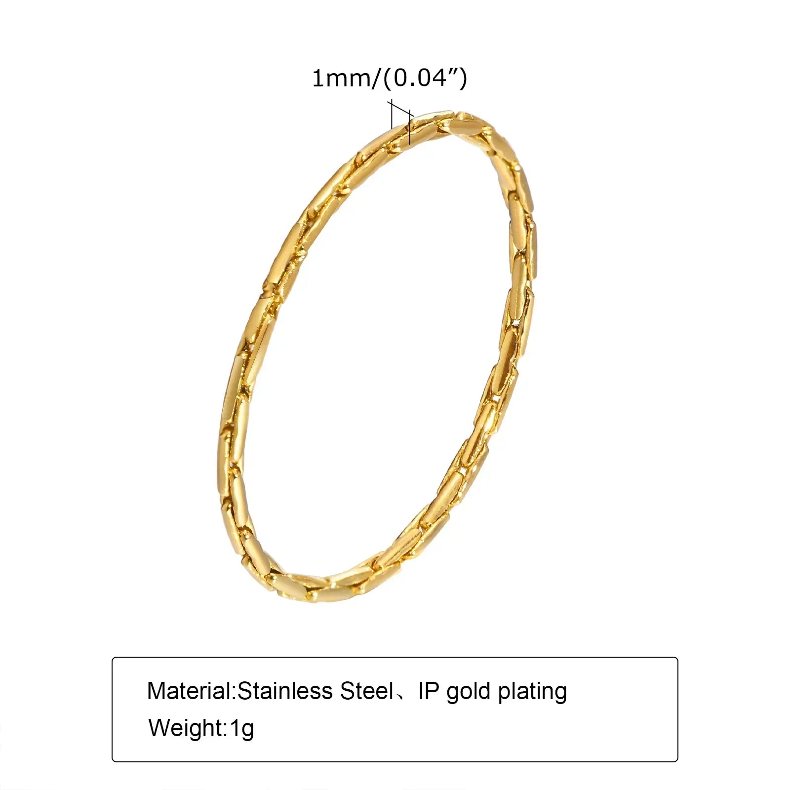 Minimalist Textured Stackable Ring