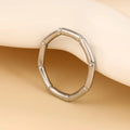 Geometric Bamboo Style Open Ring