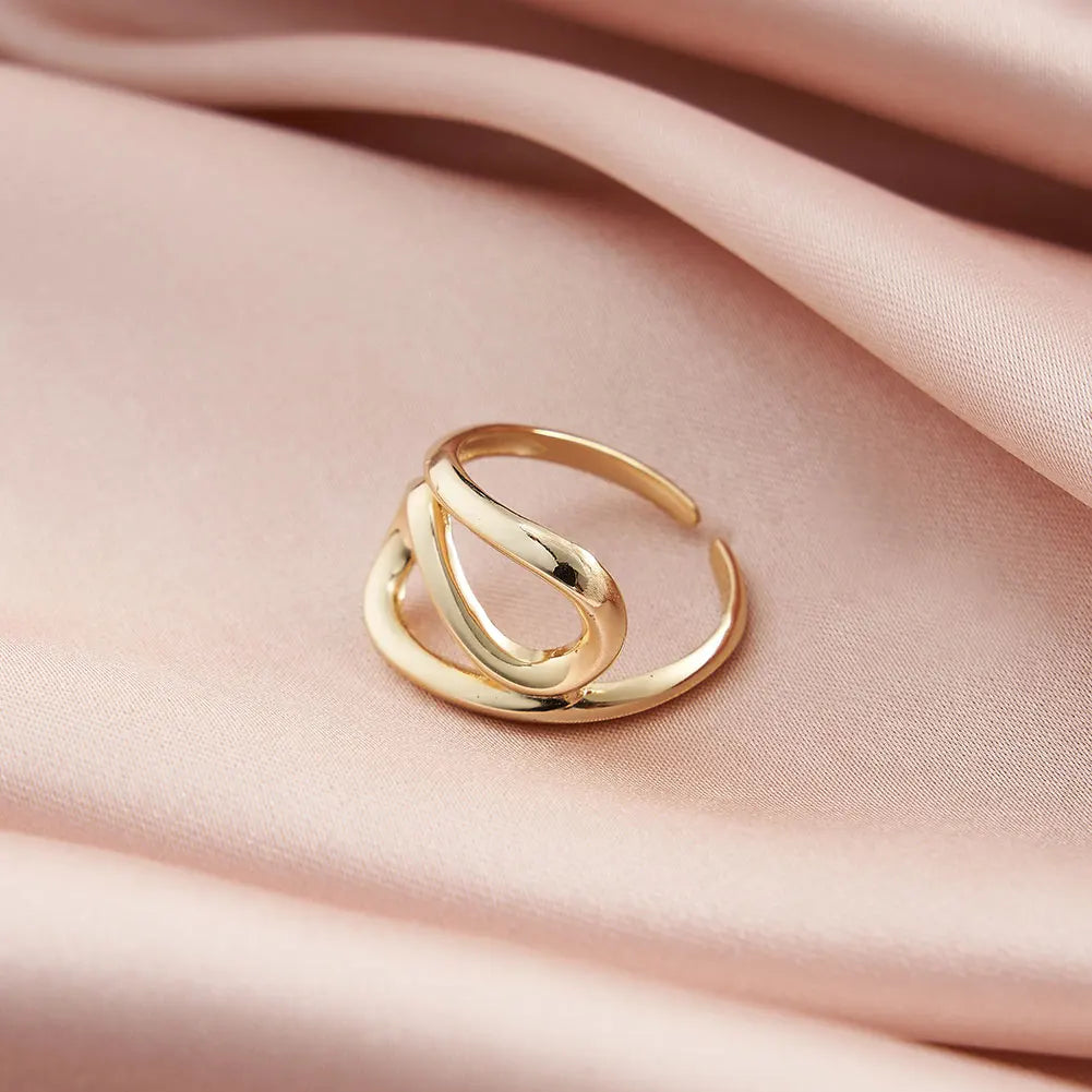 Modern Crisscross Open Ring