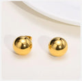 Gold Tone Ball Stud Earrings