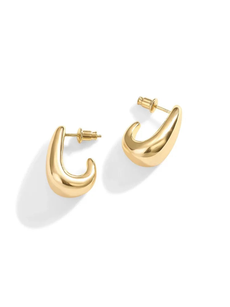Minimalist Chunky Hoop Earrings
