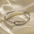 Minimalist Cross Over Open Cuff Bracelet