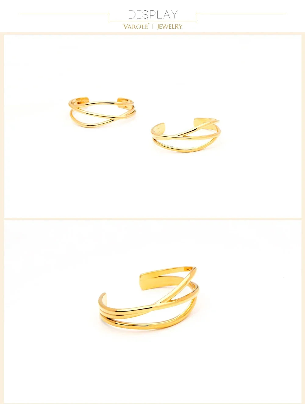 Twisted Crossover Open Ring