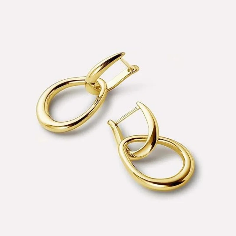 Minimalist Teardrop Hoop Earrings