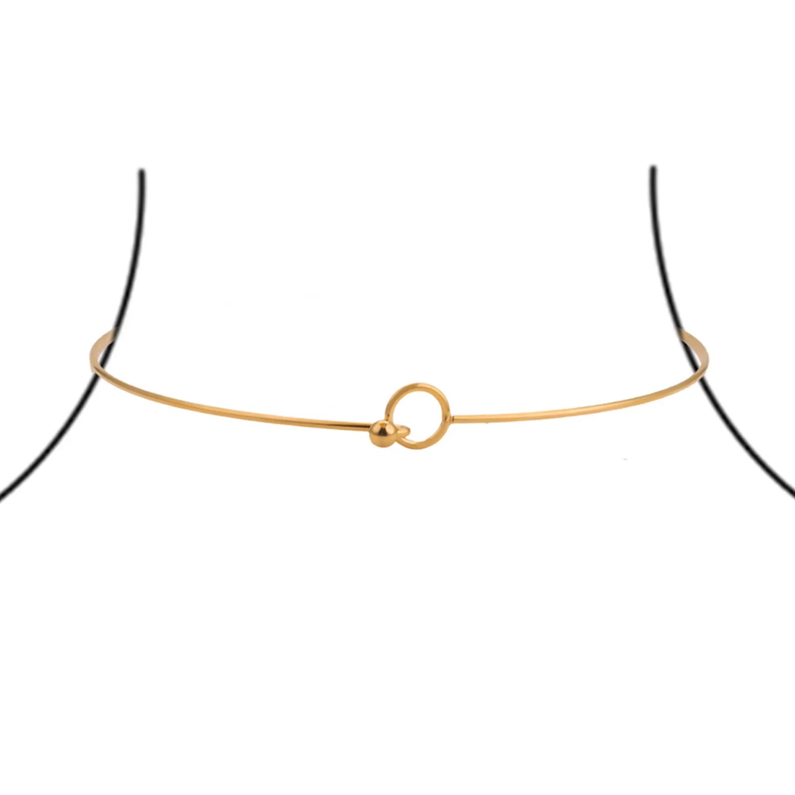 Minimalist Circle Choker Necklace
