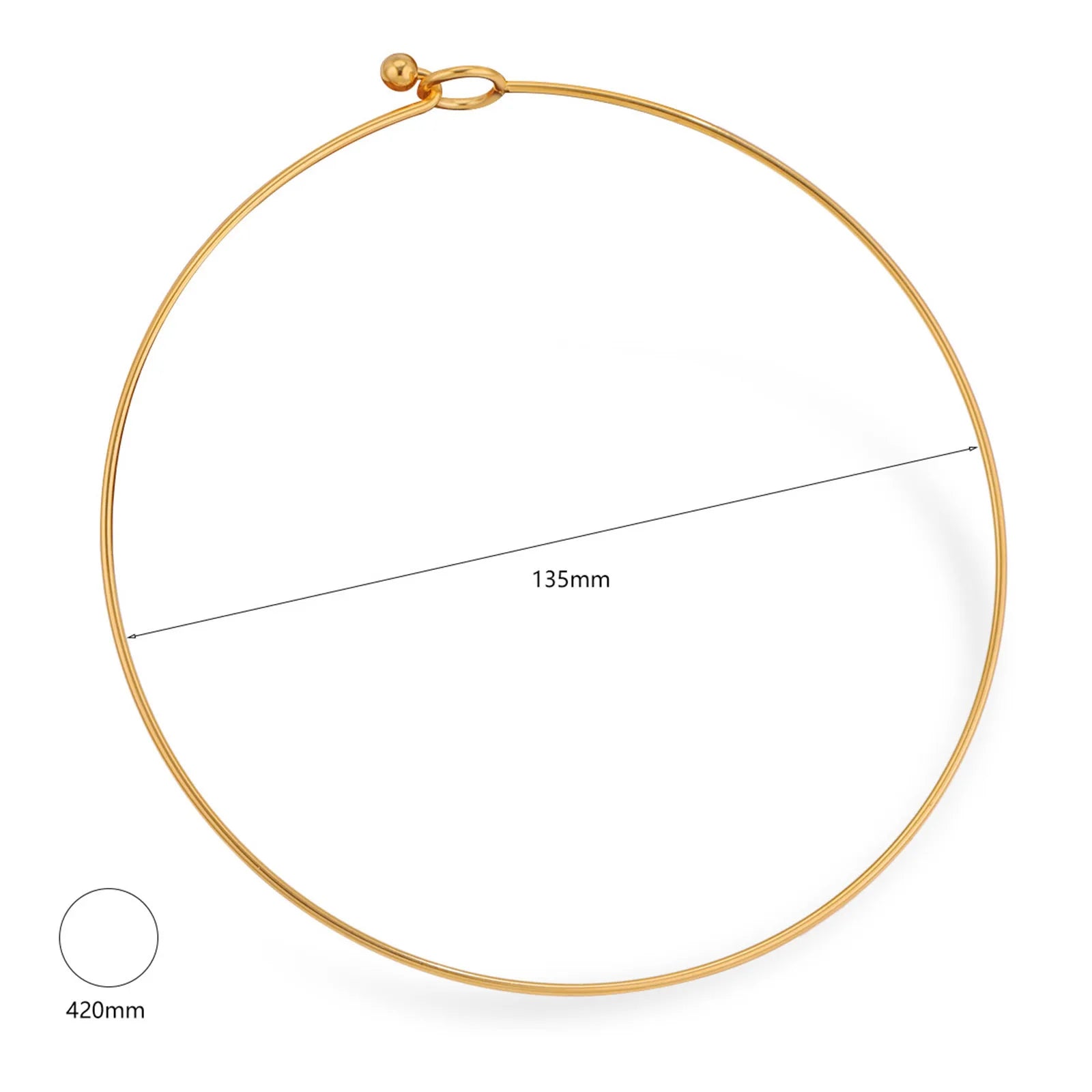 Minimalist Circle Choker Necklace