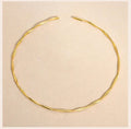Gold Tone Twisted Choker Necklace