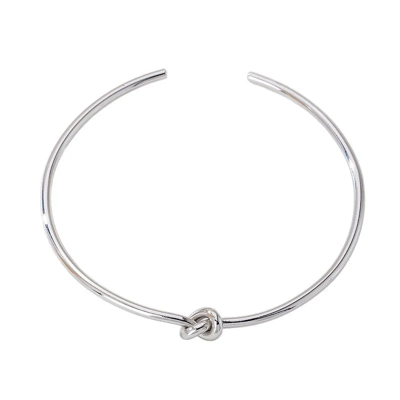 Minimalist Knot Choker Necklace